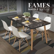 TERRASHOP - Eames Dining Table ( Marble Texture) with 4 Eames Chair