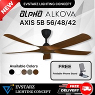 ALPHA ALKOVA AXIS 5B 56/48/42 Inches DC Motor Ceiling Fan with Remote Control