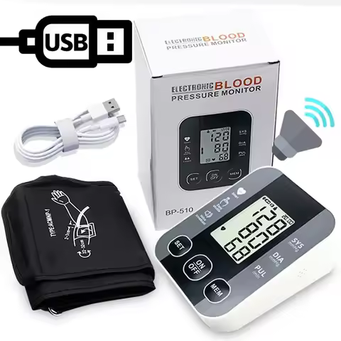 Automatic Sphygmomanometer USB Wrist Blood Pressure Monitor Voice Tonometer Meter Digital Portable H