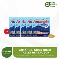 Antangin Good Night 1 Strip 4 tablet - Obat Tablet Herbal Memperbaiki Kualitas Tidur Meredakan Masuk