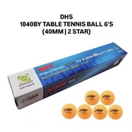 (2BOXES) DHS 1840BY Table Tennis Ping Pong Ball [2 Star] | 40MM | 红双喜兵乓球 X 2BOXES