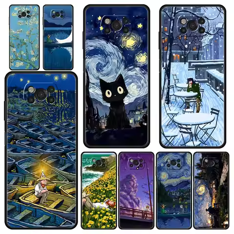 Phone Case For Xiaomi Poco X6 X5 X4 Pro 5G X3 NFC F5 F4 M5 M4 M3 F3 GT C51 C50 C55 Soft Cover Retro 