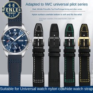 Leather Nylon Watch Strap For IWC Pilot Little Prince Mark IW388103 IW378005/003/001 Quick Release C