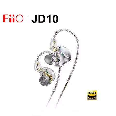 FiiO JD10 Wired In-Ear Earphone Hi-Res Audio HIFI Bass Stereo Music Earbuds Sport Gaming Headset hid