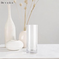 Devoko Tall Flower Vase Plant Pot Holder for Dried Flowers Acrylic Cylinder Vase