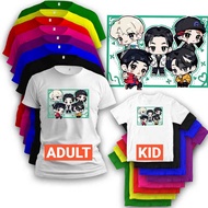 Kpop Bt21 Korean Suga Jungkook Jin Jimin Girl Tshirt Baju Kemeja Cotton Budak Boy Cloth Dress Unisex