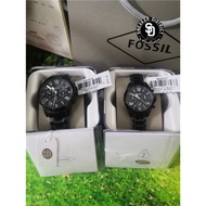 [SD] FOSSIL FS4832 BQ3037 extreme taste Roman scale leather strap three-eye chronograph watch/men's watch/45mm couple wa