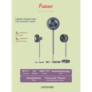 FABER 8 Inch Stand Fan FSF SCENTO C5311 Adjustable Height Dark Grey in Color