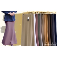 (S - 6XL) women skirt labuh muslimah skirt kerja office skirt plain skirt plussize muslimah topgirl