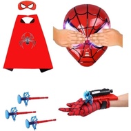 spider toys for boys 4-6，superhero capes for kids and LED Mask - web shooters,Superhero Toy Shooter 