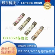 6*25British plug BS1362Ceramic Tube2.0g Fuse1A/3A/5A/10A/13A/15A/20A