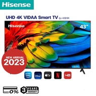 [ผ่อนชำระ 0%] Hisense UHD 4K VIDAA Smart TV รุ่น 43E6K ขนาด 43 นิ้ว (NEW 2023)