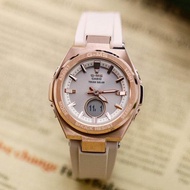 {Aishang watch industry}นาฬิกาสายยางนาฬิกาอะนาล็อกสำหรับผู้หญิงคลาสสิก MSG-S200มิเนอรัลแก้ว/Cermin Kaca Perempuan