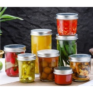 [PREMIUM PRODUCT] HM Glass Spice Jar with Aluminum Lid | Optional Capacity 100ml 200ml 250ml 500ml 6