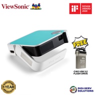 SALE!!! Viewsonic M1 mini Plus Smart LED Pocket Cinema Projector with Integrated 2W JBL Speaker, 50 ANSI Lumen, WVGA 854 x 480 Native Resolution, Bluetooth Connectivity, Up to 30,000-Hour LED Life, with FREE C162 64GB USB 3.2 FLASH DRIVE