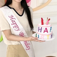 Happy Birthday Etiquette Belt Birthday Satin Sash Shoulder Strap Party Decoration Birthday Party Fav