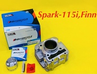 เสื้อสูบ Spark 115i Finn +ลูกสูบแหวน Spark-115iFinn : BJN พร้อมสลัก กิ๊ปล็อค