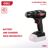 DELI Cordless Li-ion Impact Drill (20V / 70Nm / 13mm / 33600bpm / Brushless) DE-CZ20-1 / DE-CZ20-1D2
