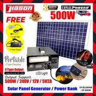 EUROPOWER ELC800W / SF-800W 12V Solar Panel Generator / Power bank 500W