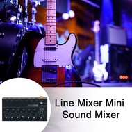 Audio Mixer Low Noise 6 Channel Stereo Stable Signal Volume Control US Plug Sound Mixer Stereo Audio Mixer Household Supplies