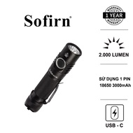 SOFIRN SC31 PRO flashlight, 2000lm brightness LED SST40, 18650 battery (included) Type-C charging po