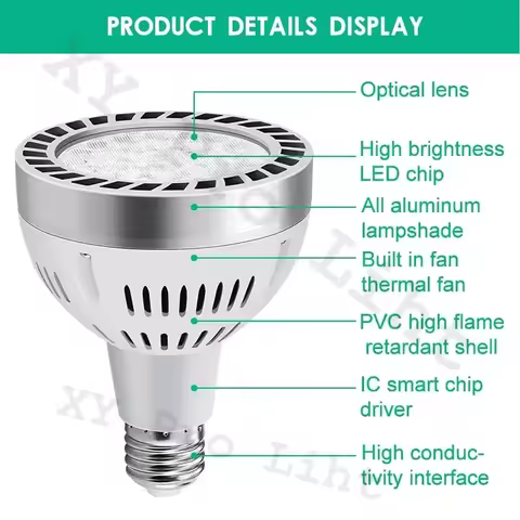 50W LED Swimming Pool Light IP68 Waterproof 120V E26 Par38 Bulb Indoor/Outdoor UnderWater Light Pond