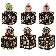 ZILUOLAN Cash Pull Gift Boxs, 16th 18th 21st Happy Birthday Birthday Money Box, Fuuny Paper Creative