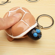 riseskyof Tortoise Keychain Head Popping Squishy Squeeze Toy for Stress Reduction for Men Nice