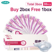 Cofoe 30pcs Ovulation Fertility ( LH ) Pregnancy Test Kit Strips + 30pcs Urine Cup Tester Check Paper