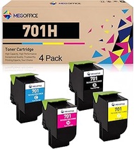 MEGOFFICE CS310 CS410 701H Toner Cartridge Replacement for Lexmark 70C1HK0 70C1HC0 70C1HM0 70C1HY0 7