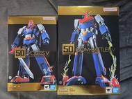 Bandai 超合金魂 GX-31SP v型電磁俠 volt v & GX-50SP 超力電磁俠 combattler v 50週年版 套裝 極新 只開盒check件 平讓