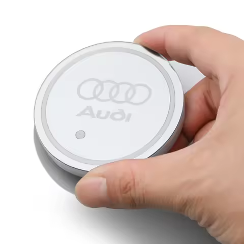7 Color LED Car Cup Holder Light Luminous Coaster Water-Cup Pads Valve Cap Accessories For Audi A3 A
