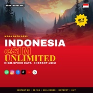Indonesia eSIM 2GB-20GB & Unlimited Data | QR Sent in Chat | Superfast 5G/4G | REDXTRAVEL.MY