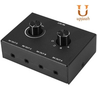 4 Port Audio Switch, 3.5mm Audio Switcher, Stereo AUX Audio , 4 Input 1Output/1Input 4 Output Audio 