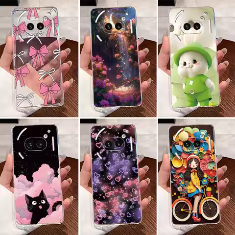 For Nothing Phone (2a) / (2a) Plus Case Clear Luxury Cute Love Rabbit Funny TPU Soft Silicone Bumper