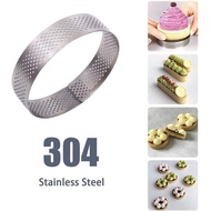 10 Pack 5Cm Stainless Steel Tart Ring, Heat-Resistant Perforated Cake Mousse Ring, Round Ring Baking Doughnut Tools