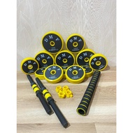 POTENCE DSK pvc Rubber dumbbell set Fitness Sports Equipment Dumbell Rubber/ Dumbbell Barbell Set 10