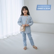 Girls' Long set - Hawa Striped Tunic Dress set One set 1-10 Years