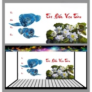 3D Painting Aquarium Stickers Fish Tank Stickers Model for Blood Dragon Fish,9999,.... Free Warning 