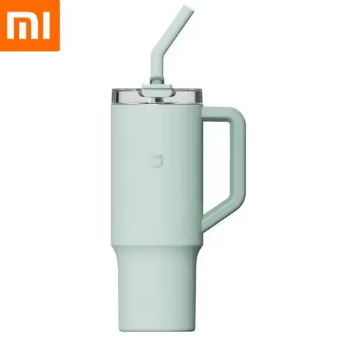 Xiaomi Mijia Straw Cup 316L Stainless Steel Thermos Cup 1L Handle Large Capacity Portable Sports Ket
