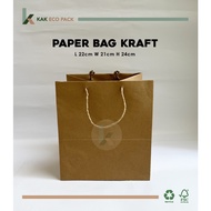 Paper Bag Square / Paper Bag Bento / Kraft Paper Bag / Recycled Carrier