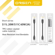 Orsen S11C/S11L Short Cable USB Data Cable Type C To C/Type C To L