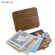 [dalong1] Genuine Leather Card Bag Thin 100% Leather Bank Card Holder Coin Purse Sort Wallet Small Round Elephant Head Driver License Bag [SG]