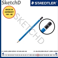 4B Staedtler Mars Lumograph Pencil 100-4B Blue Pencil