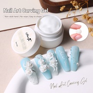 White Sculpture Nail Art Painting Gel No Wipe Non-stick Hand Nails Gel 3D Drawing UV Gel Tools