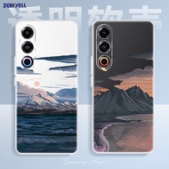 For Meizu 21pro phone case Meizu 21 protective cover meizu21note transparent silicone arc edge soft 