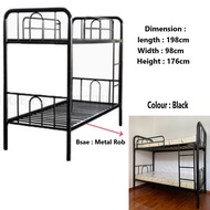 Strong And Durable Single Metal Double Decker Bed Frame With Mattress