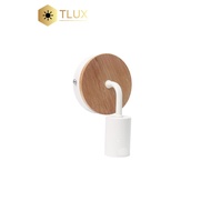 Wooden Metallic Base Wall Lamp Fixture