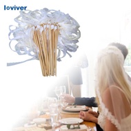 [Loviver] 20 Pieces Ribbon Streamers Lace Wedding Party Streamers with Bells for Photo Prop