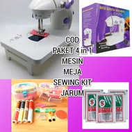 PAKET 4in1 MESIN JAHIT MINI PORTABLE+MEJA+SEWING KIT FREE JARUM MESIN